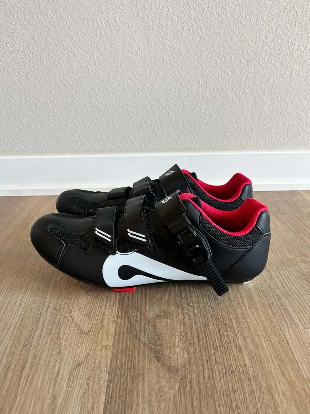 Peloton Cycling Shoes, Bike Cleats, Black/Red, Men’s Size EU 46/US 12
